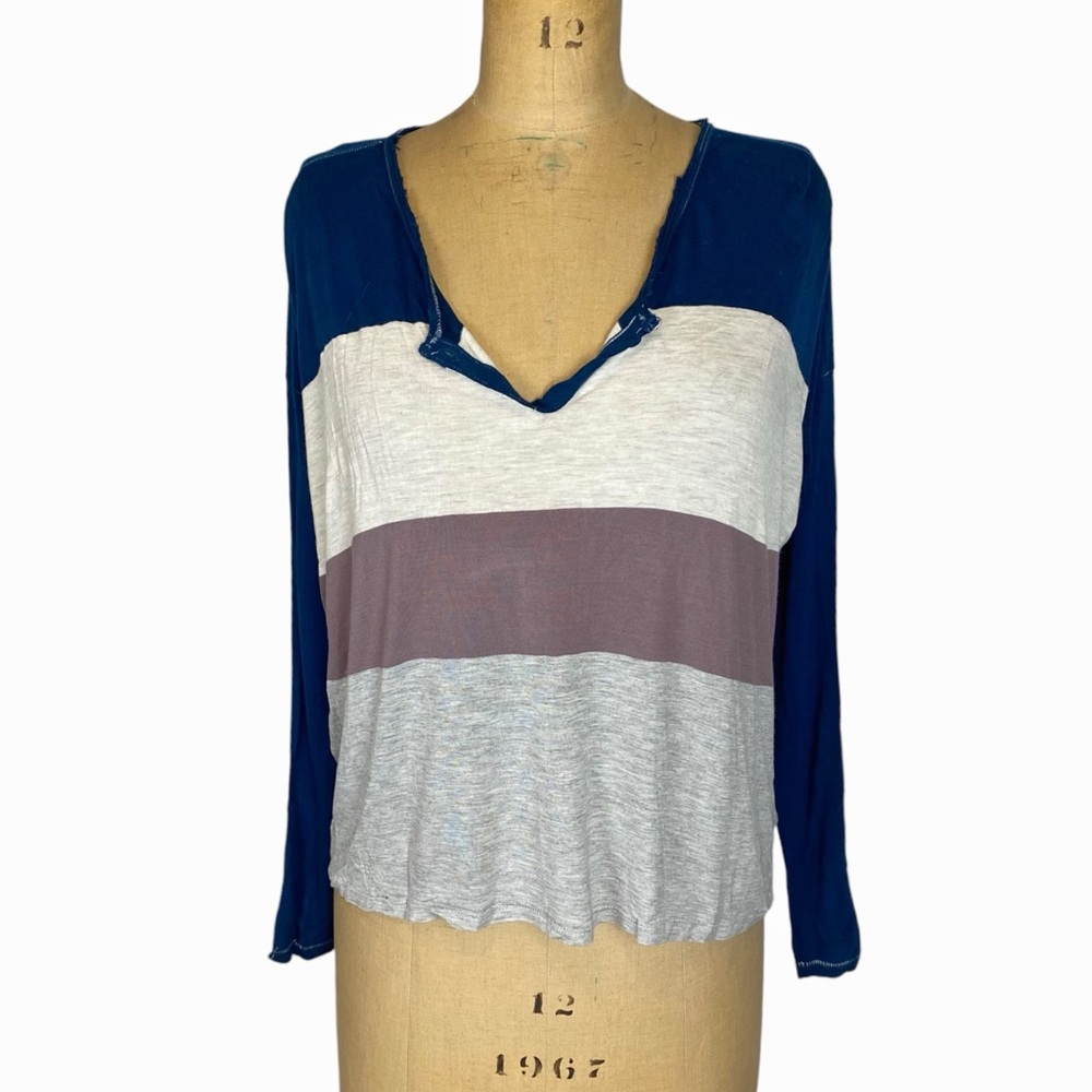 Wilfred (Aritzia) Colourblocked Relaxed Long Sleeve Top Size XXS